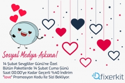Fixerkit’ten 14 Şubat Sevgililer Günü\'ne Özel %40 İndirim